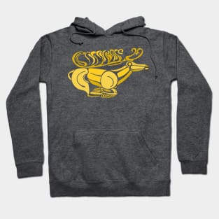 Deer in a flying gallop II - timeless abstraction Hoodie